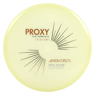 Axiom Disc Golf Total Eclipse Glow Proxy Putter 3/3/-1/0.5 Blue Glow Plate/Aqua Glow Rim 173 grams