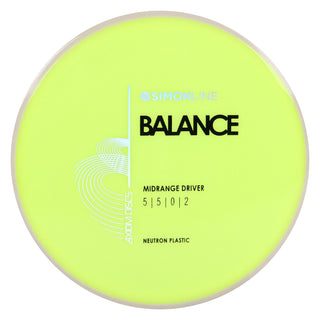 Axiom Disc Golf Neutron Balance Simon Lizotte Edition Midrange 5/5/0/2 Yellow/White 176 grams
