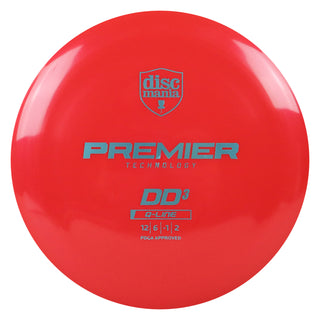 Discmania Disc Golf Premier Q-Line DD3 Distance Driver 12/6/-1/2 Red/Slate 168 grams