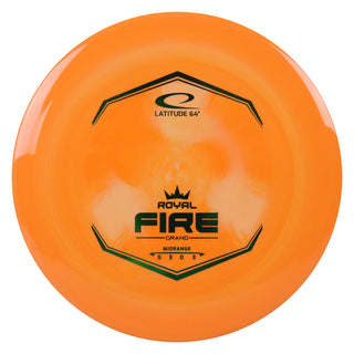 Latitude 64 Disc Golf Royal Grand Fire Midrange Disc 5/3/0/3 Orange/Green 177 grams