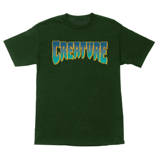 Creature Skateboards Shirt Logo Forest/Orange