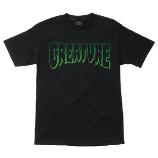 Creature Skateboard Shirt Logo Outline Black
