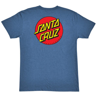 Santa Cruz Shirt Classic Dot Chest Heather Cool Blue