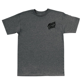 Santa Cruz Skateboard T-Shirt Meek Concrete Slasher Dark Grey Heather
