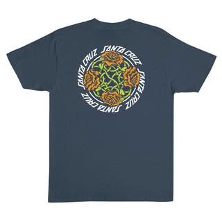 Santa Cruz Skateboard T-Shirt Dressen Rose Solo Steel Blue