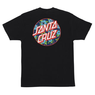 Santa Cruz Skateboards Shirt Screaming Hibiscus Dot Black