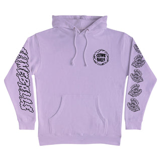 Slime Balls Skateboard Wheels Hoody Mono Splat Pullover Lavender