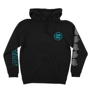 Slime Balls Hoody Mono Splat Pullover Black