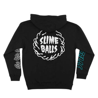 Slime Balls Hoody Mono Splat Pullover Black