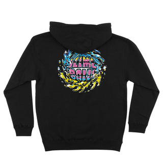 Slime Balls Skateboard Wheels Hoody SB Logo Chrome Pullover Black