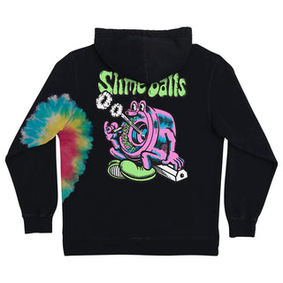 Slime Balls Wheels Hoody Puff Balls Pullover Dark Rainbow