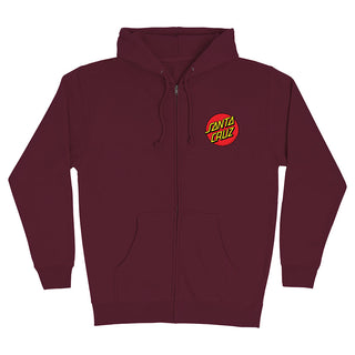 Santa Cruz Skateboards Hoody Meek Slasher Zip Maroon