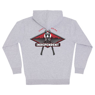 Independent Skateboard Trucks Hoody Keys to the City Zip Grey Heather