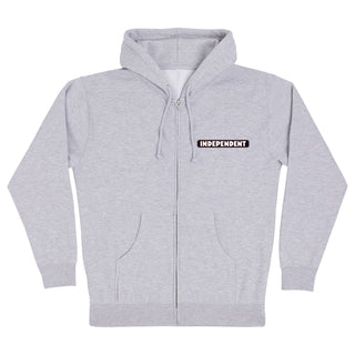 Independent Skateboard Trucks Hoody Keys to the City Zip Grey Heather