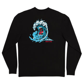 Santa Cruz Skateboards Hoody Screaming Wave Crew Neck Black