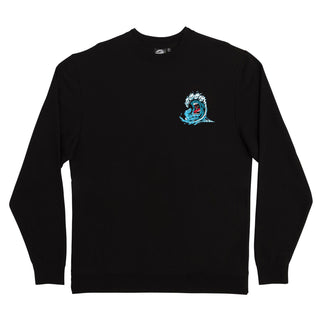 Santa Cruz Skateboards Hoody Screaming Wave Crew Neck Black