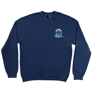 Santa Cruz Skateboards Hoody Screaming Wave Crew Neck Navy