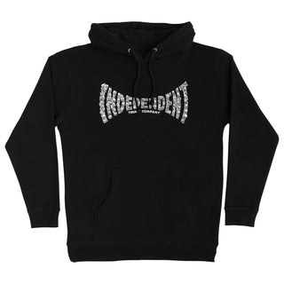 Independent Skateboard Sweatshirt Skull Span Pullover Hoodie Black