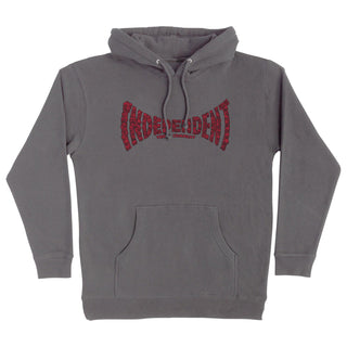 Independent Skateboard Sweatshirt Skull Span Pullover Hoodie Charcoal