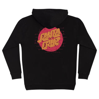 Santa Cruz Skateboards Hoody Scrawl Brick Dot Pullover Black