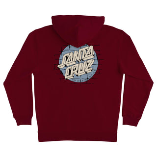 Santa Cruz Skateboards Hoody Scrawl Brick Dot Pullover Maroon