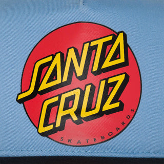 Santa Cruz Skateboard Hat Classic Dot Mesh Trucker Carolina Blue OS