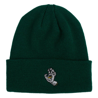 Santa Cruz Skateboard Beanie Screaming Hand Long Shoreman Forest/Grey/Gold OS