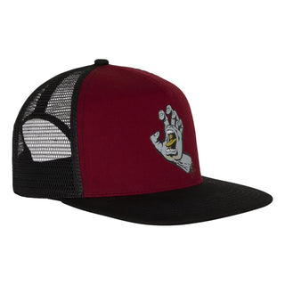 Santa Cruz Skateboard Hat Screaming Hand Mesh Trucker Burgundy/Grey/Gold OS