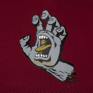 Santa Cruz Skateboard Hat Screaming Hand Mesh Trucker Burgundy/Grey/Gold OS