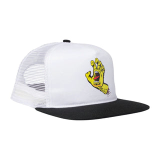 Santa Cruz Hat Screaming Hand Front Mesh Trucker White/White