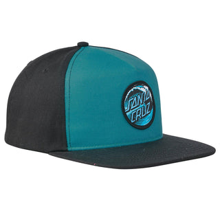 Santa Cruz Skateboard Hat Wave Dot Snapback Aqua/Black  OS