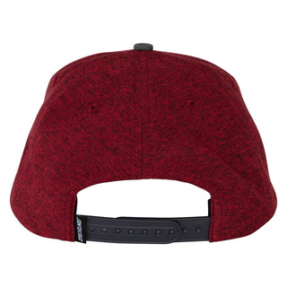 Santa Cruz Skateboards Hat Wave Dot Snapback Mid Heather/Burgundy Grey