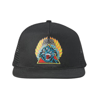 Santa Cruz Skateboards Hat Natas Screaming Panther Mesh Trucker Black