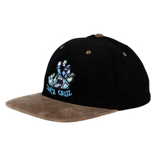 Santa Cruz Skateboards Hat Scratched Snapback Black/Dusty Brown