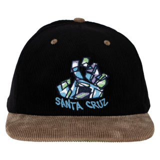 Santa Cruz Skateboards Hat Scratched Snapback Black/Dusty Brown