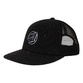 Santa Cruz Skateboards Hat Cruz Embroidered Mesh Trucker Black Speckle