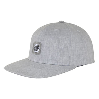 Santa Cruz Skateboards Hat Cruz Label Snapback Heather Grey/White/Silver