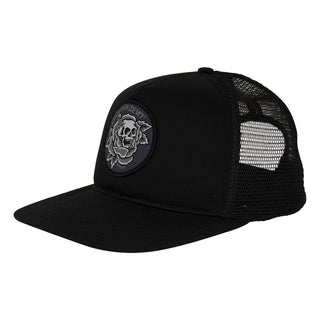 Independent Trucks Hat Dressen Skull Rose Snapback Black