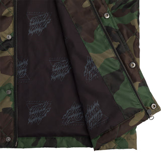 Santa Cruz Skateboards Coat Flamed Not a Dot Quilted Jacket Camo