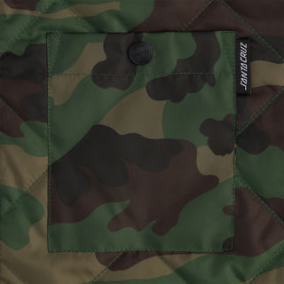 Santa Cruz Skateboards Coat Flamed Not a Dot Quilted Jacket Camo
