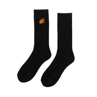 Santa Cruz Skateboards Socks Flamed Not a Dot Crew Black