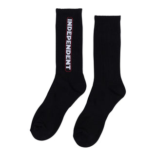 Independent Trucks Socks Bar Logo Crew Black