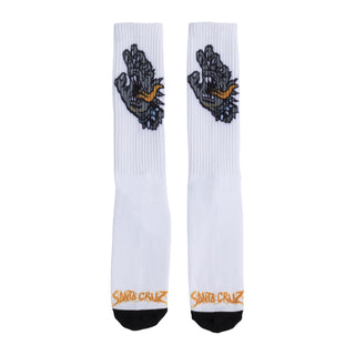 Santa Cruz Skateboards Socks Meek OG Slasher Hand Crew White