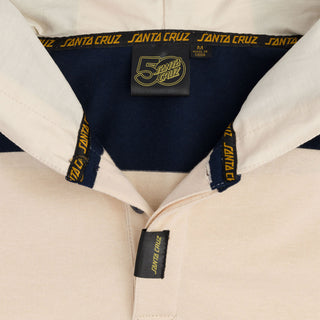 Santa Cruz Skateboards Longsleeve Shirt Convergence Rugby Top Navy/Natural