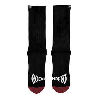 Independent Skateboard Trucks Socks Span Split Crew Black/Burgundy