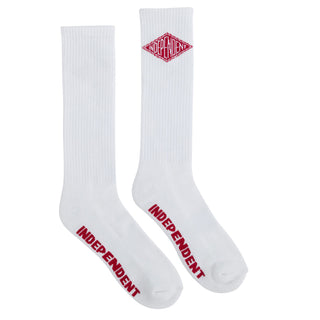 Independent Trucks Socks Diamond Groundwork Crew White