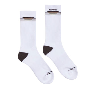 Independent Trucks Skateboard Socks Wired Mid Crew White