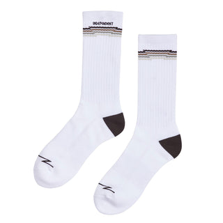 Independent Trucks Skateboard Socks Wired Mid Crew White