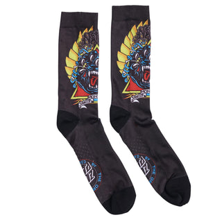 Santa Cruz Skateboards Socks Natas Screaming Panther Dress Black