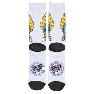 Santa Cruz Skateboards Socks Natas Screaming Panther Dress White